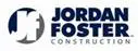 Logo for Jordan Foster Construction with bold text and circular design.